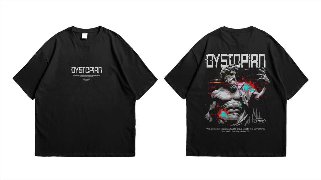 Dystopian Oversized Graphic Tee